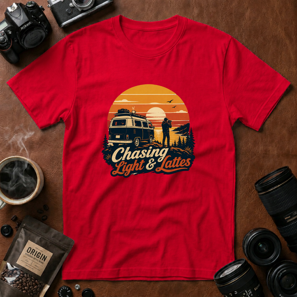 Chasing Light & Lattes T-shirt (Variation A)