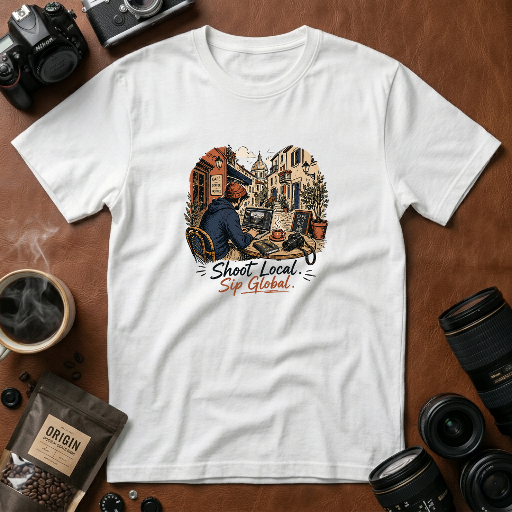 Shoot Local Sip Global T-Shirt
