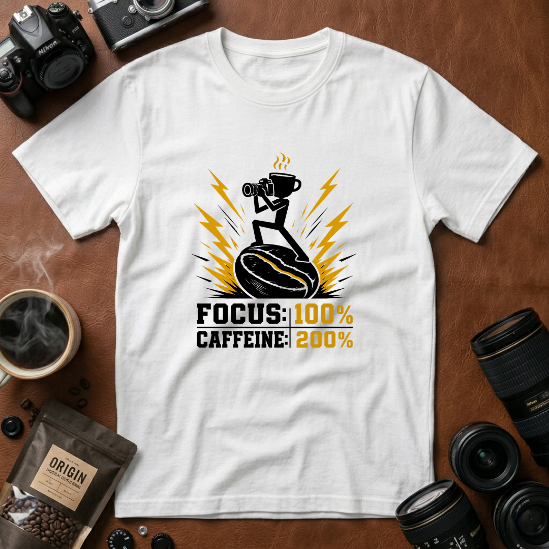 Focus 100% Caffeine 200% T-Shirt (Variation A)