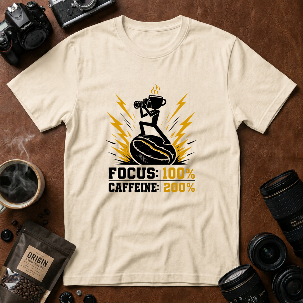 Focus 100% Caffeine 200% T-Shirt (Variation A)