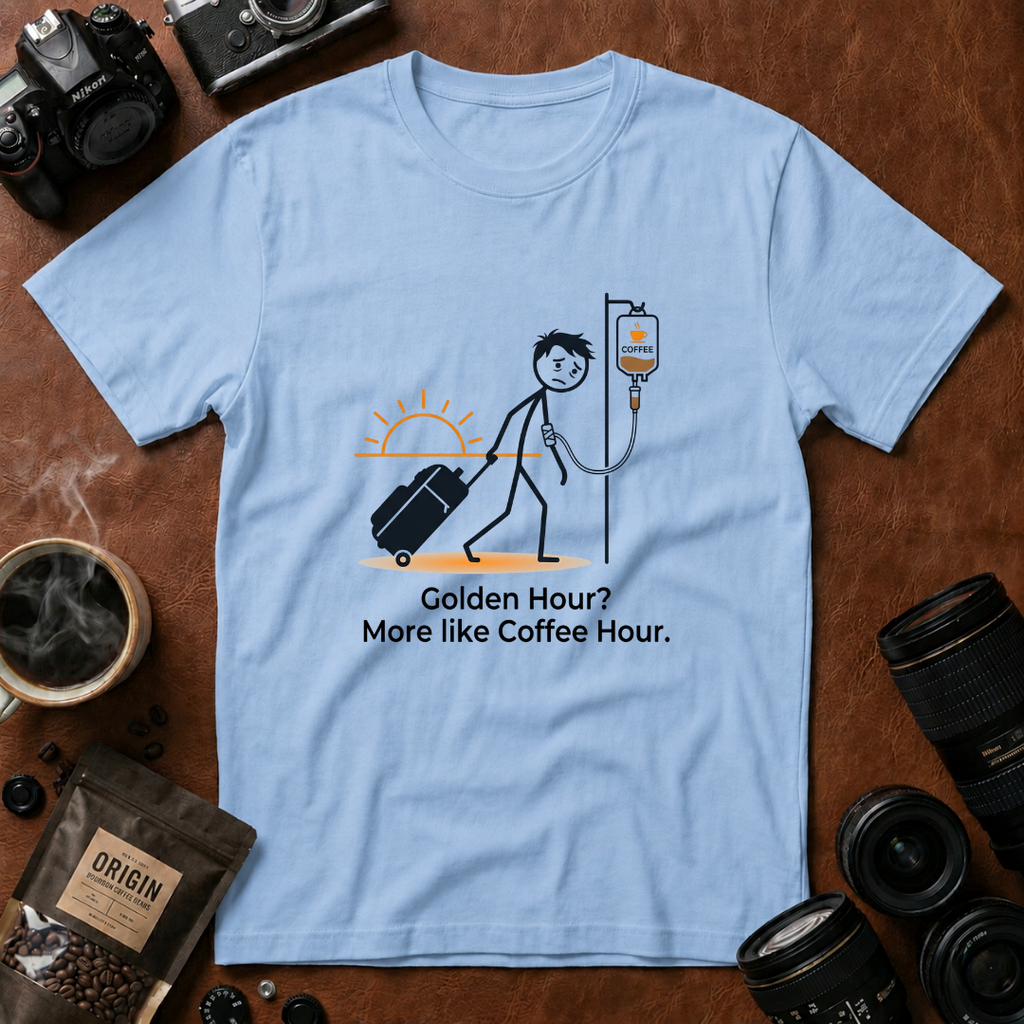 Golden Hour More Like Coffee Hour T-Shirt (Variation A)