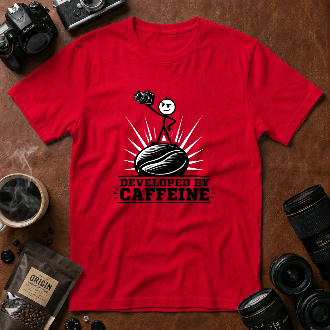 Developed by Caffeine T-Shirt (Variation A)