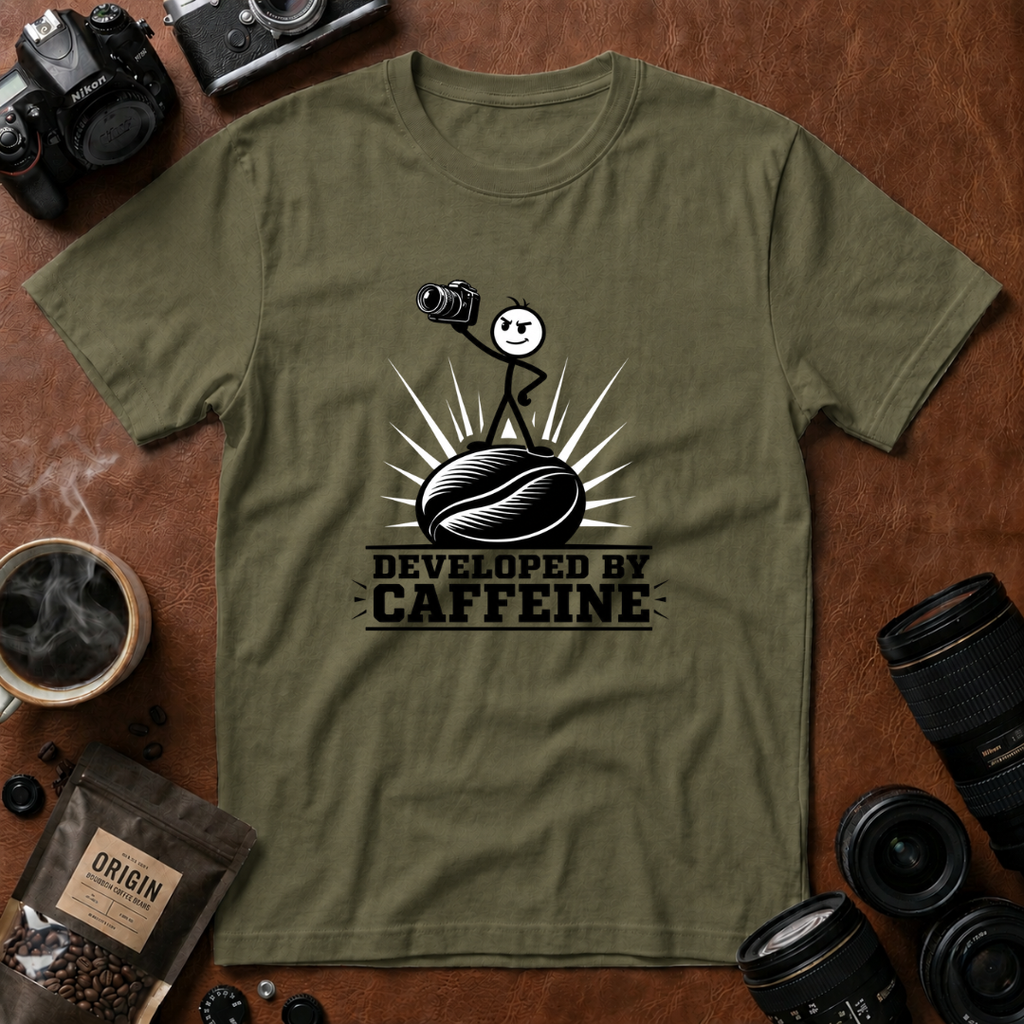 Developed by Caffeine T-Shirt (Variation A)