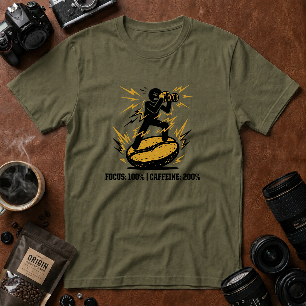 Focus 100% Caffeine 200% T-Shirt (Variation B)