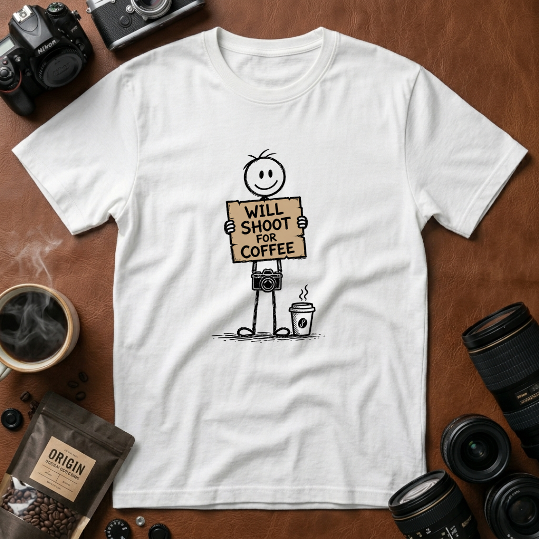 Will Shoot for Coffee T-Shirt (Variation B)