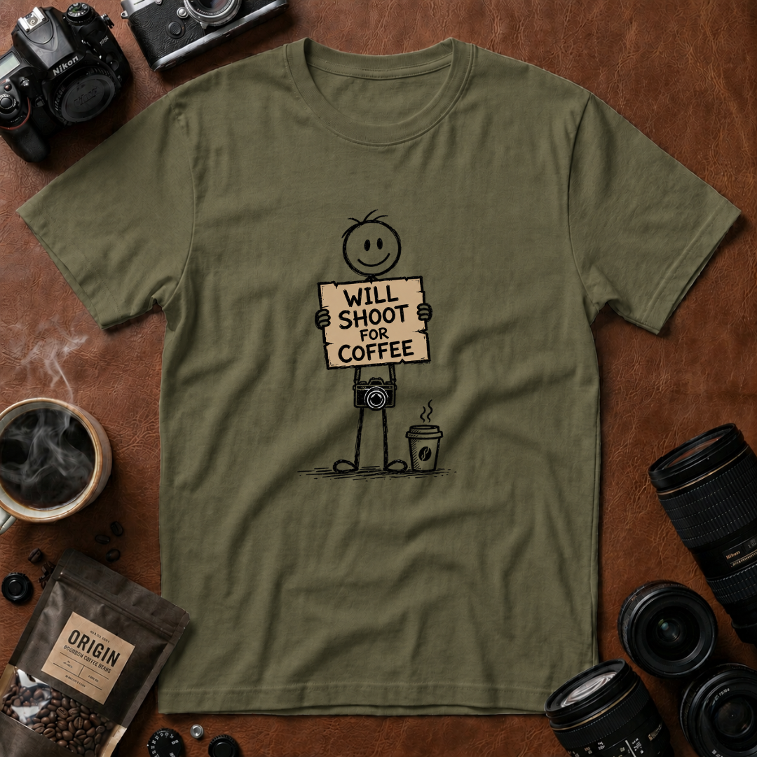 Will Shoot for Coffee T-Shirt (Variation B)