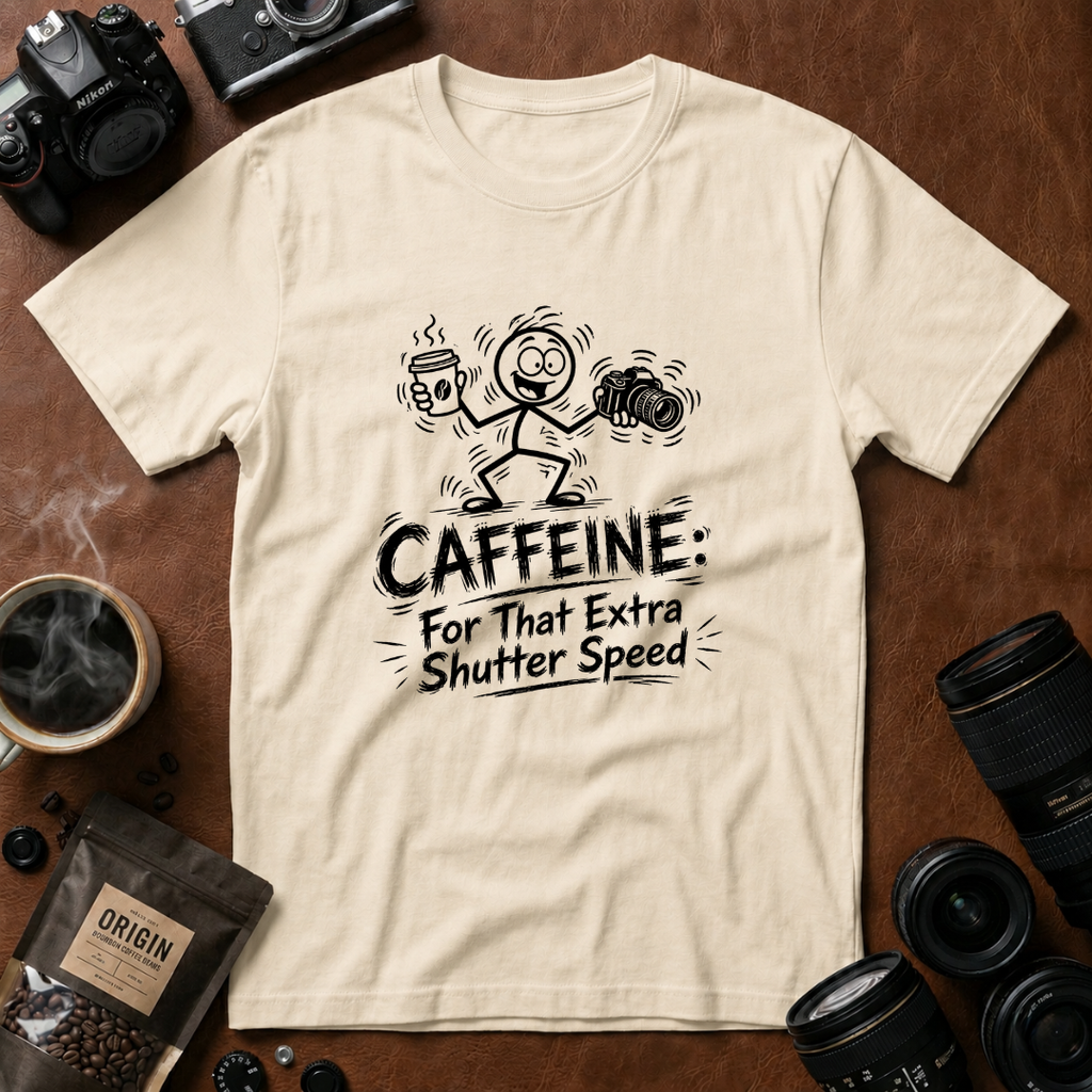 Caffeine For That Extra Shutter Speed T-Shirt (Variation B)