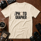 Coffee Stain Photographer T-Shirt (Variation B)