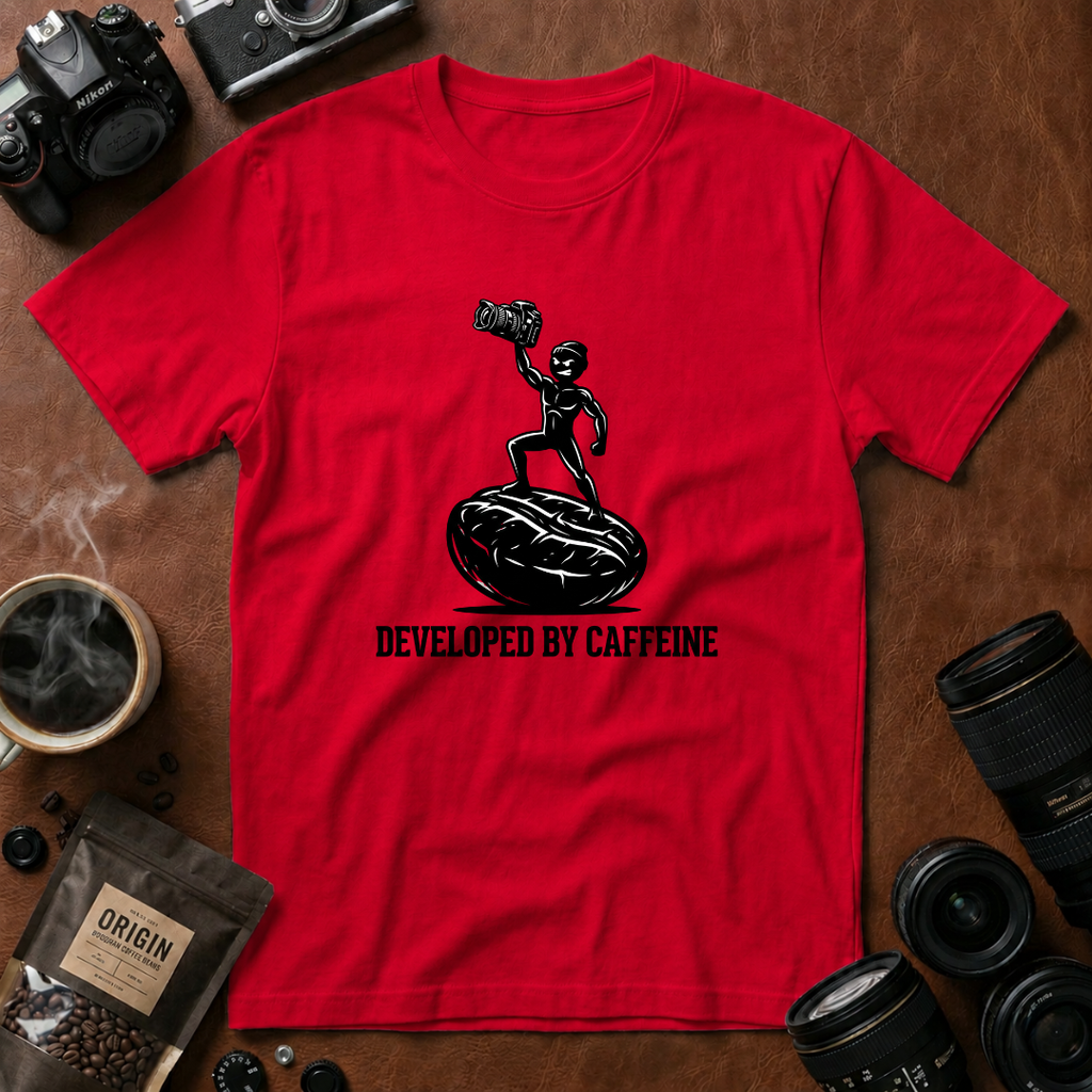 Developed by Caffeine T-Shirt (Variation B)