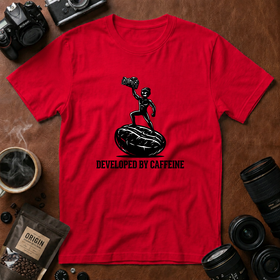 Developed by Caffeine T-Shirt (Variation B)