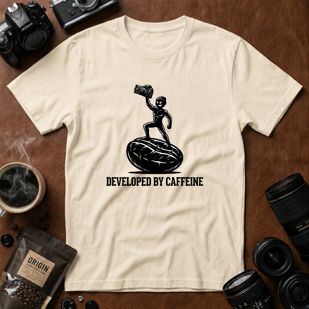 Developed by Caffeine T-Shirt (Variation B)