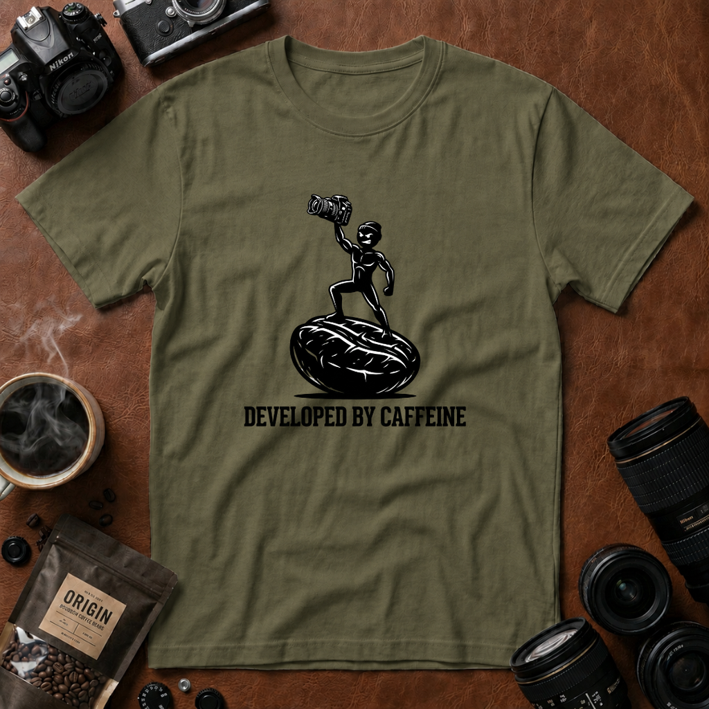 Developed by Caffeine T-Shirt (Variation B)