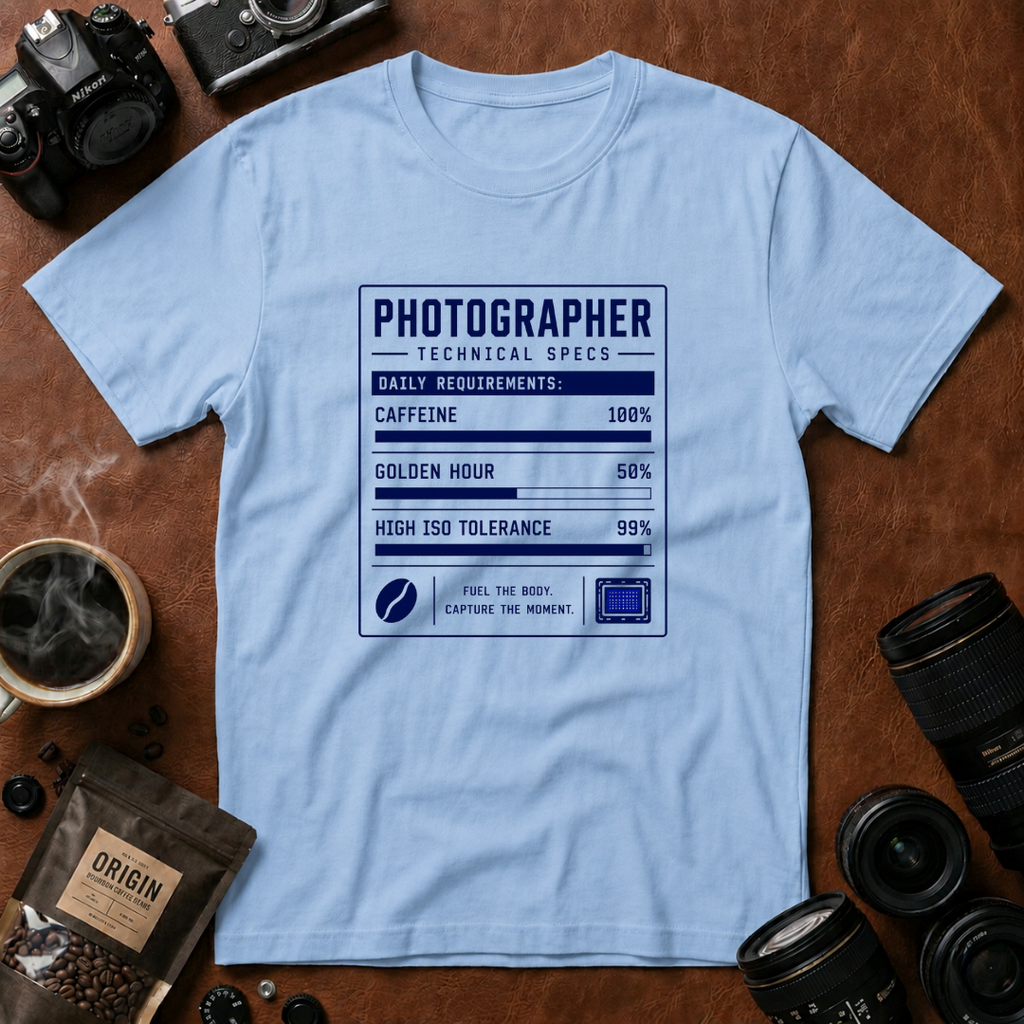 Photographer Nutritional Label T-Shirt