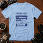 Photographer Nutritional Label T-Shirt