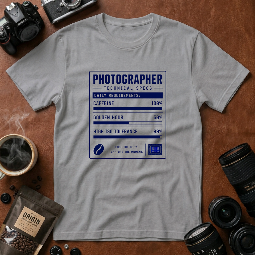 Photographer Nutritional Label T-Shirt