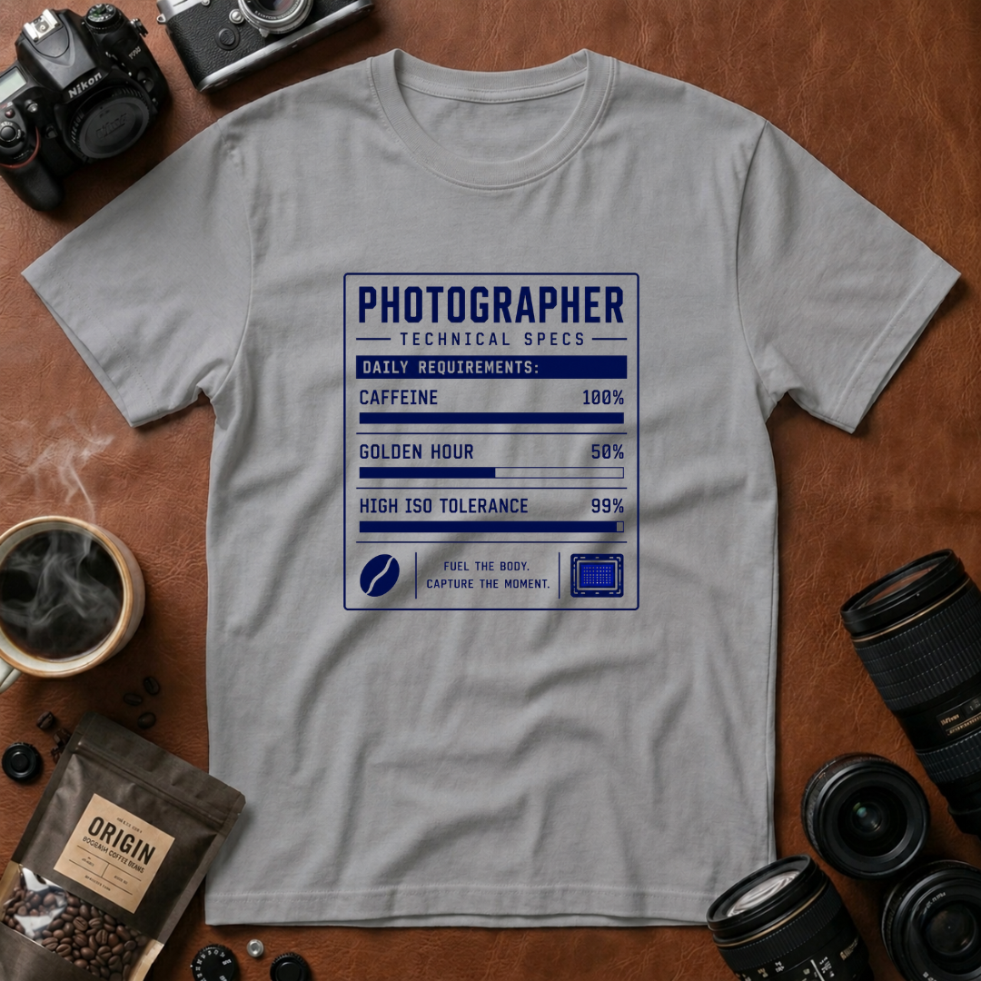 Photographer Nutritional Label T-Shirt
