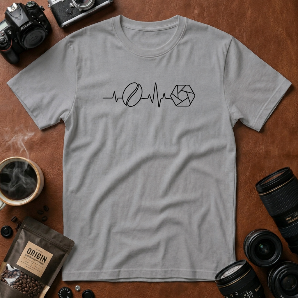 Coffee Lens Heartbeat T-Shirt