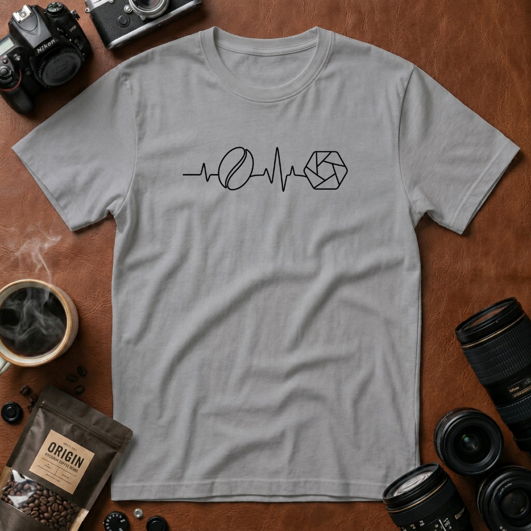 Coffee Lens Heartbeat T-Shirt