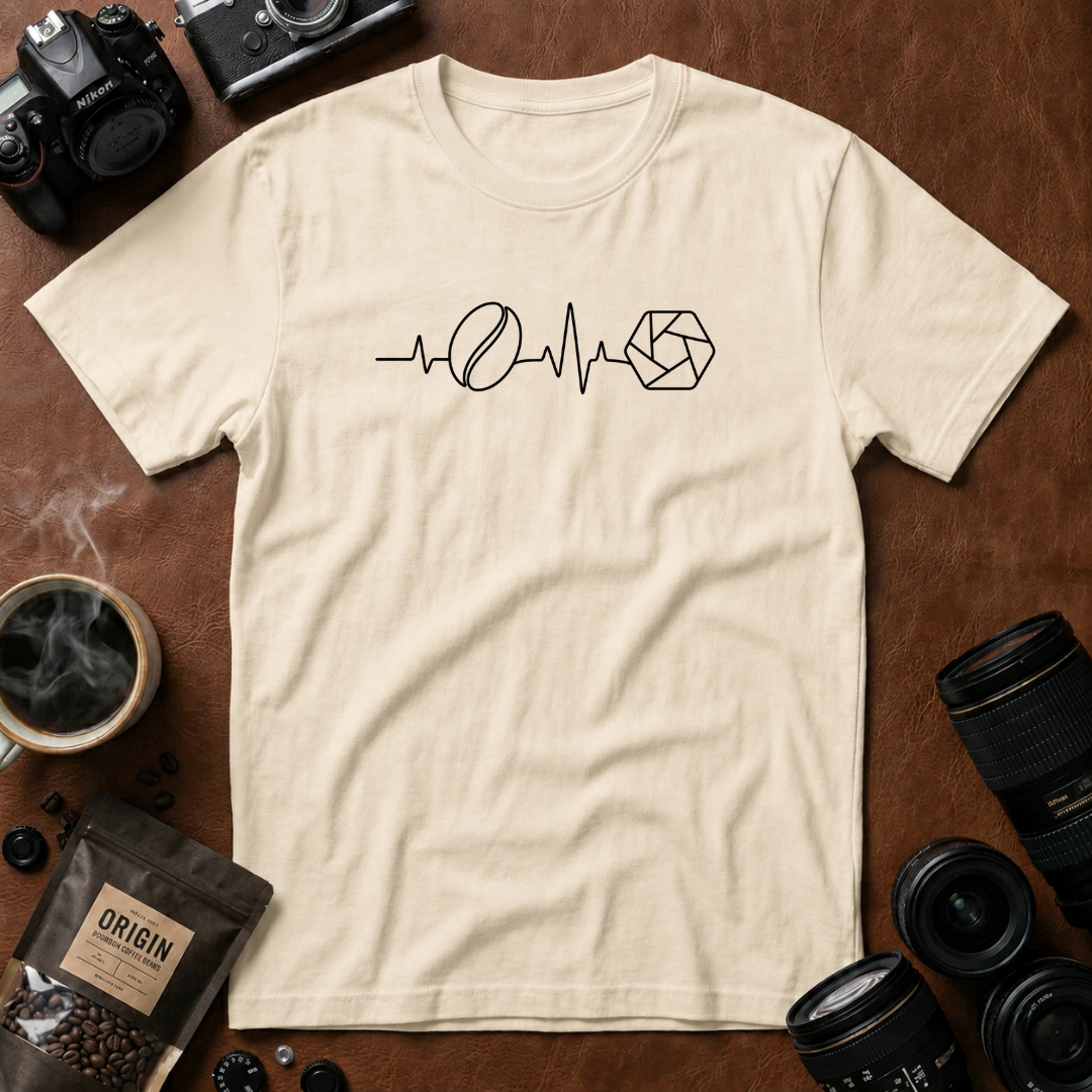 Coffee Lens Heartbeat T-Shirt
