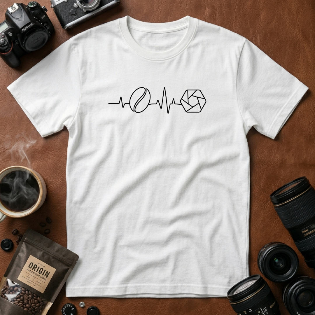 Coffee Lens Heartbeat T-Shirt