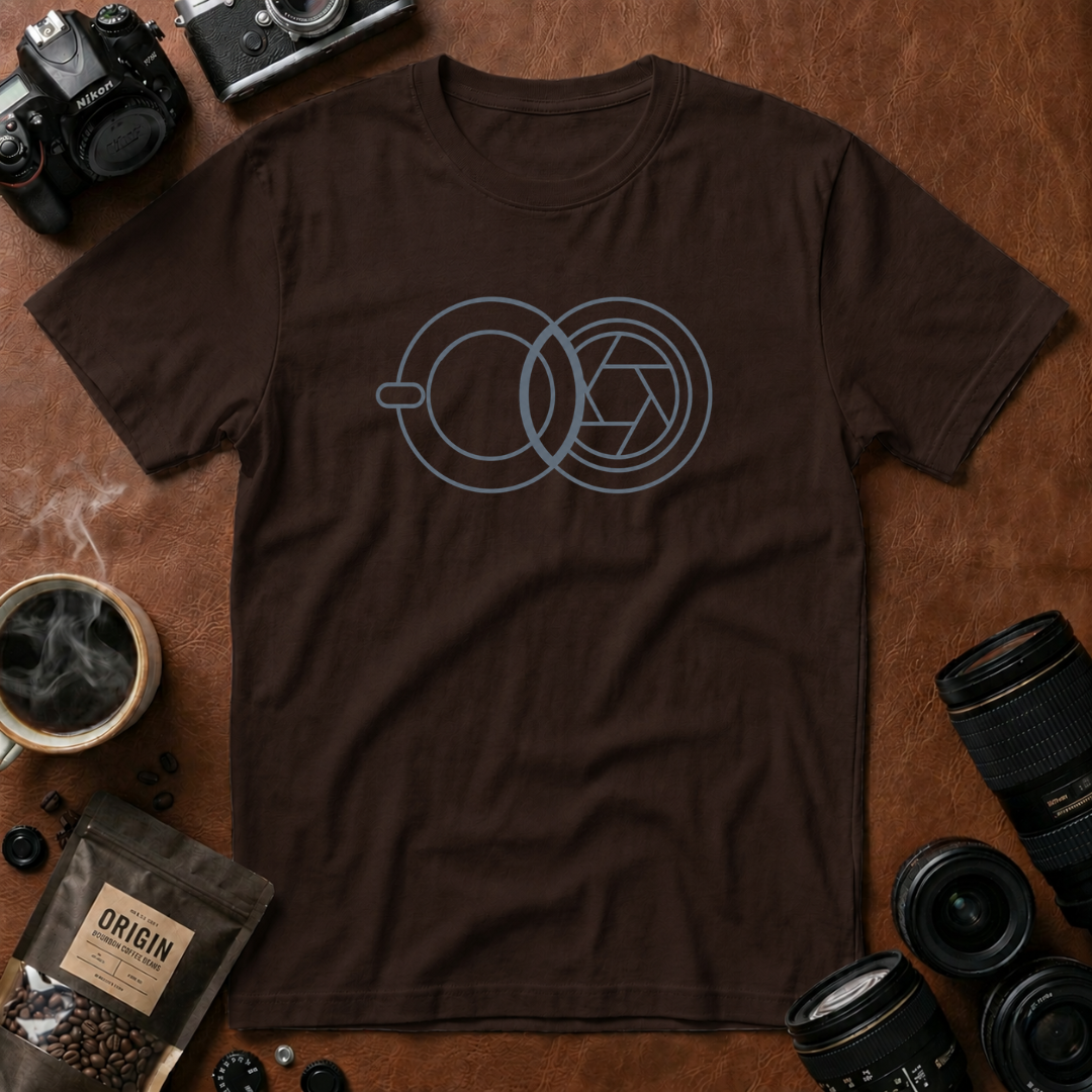 Geometric Cup & Lens Line T-Shirt