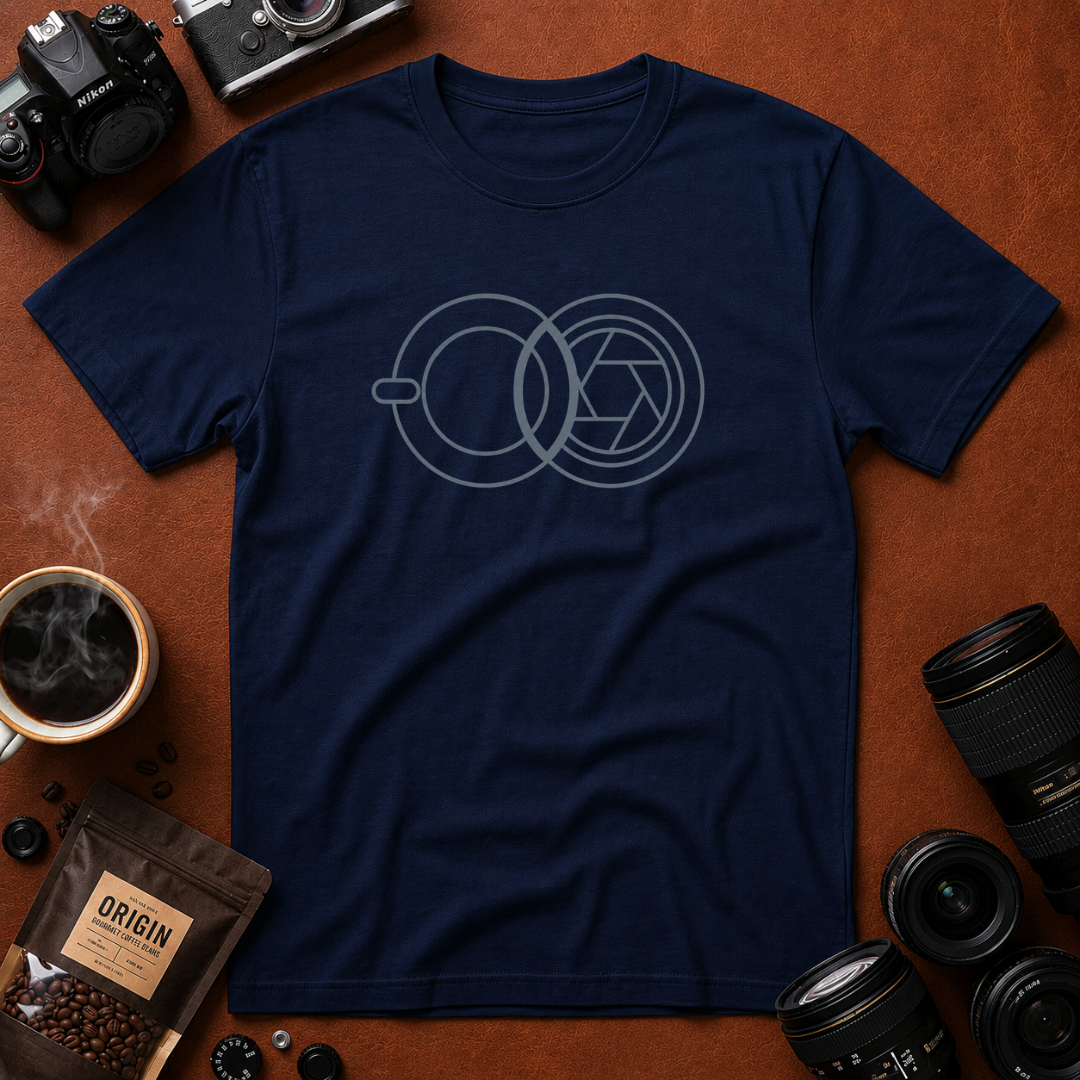 Geometric Cup & Lens Line T-Shirt