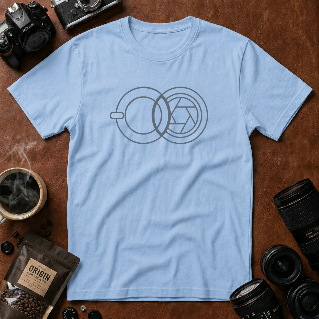 Geometric Cup & Lens Line T-Shirt