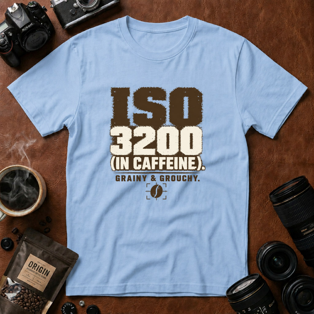 ISO 3200 in Caffeine T-Shirt