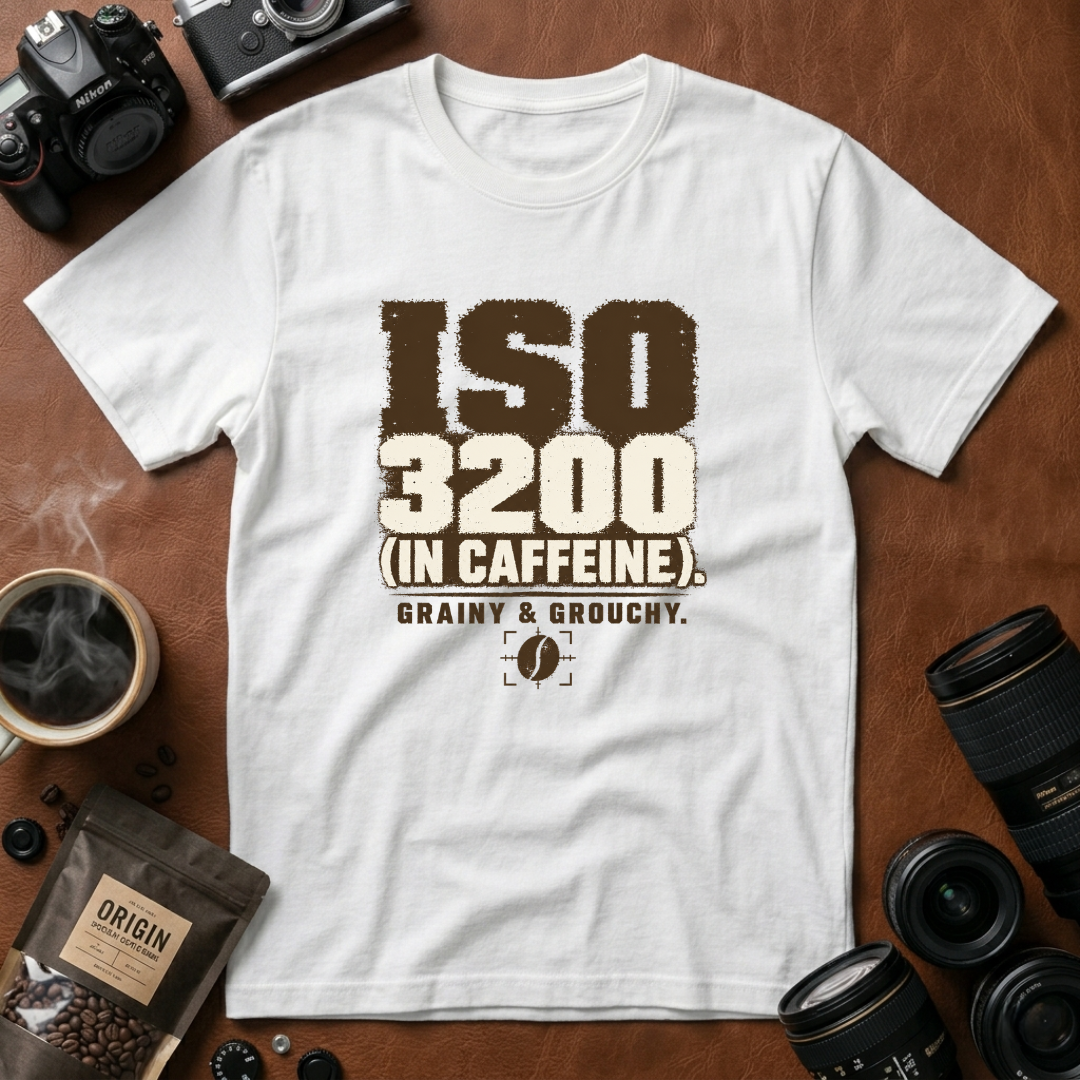 ISO 3200 in Caffeine T-Shirt