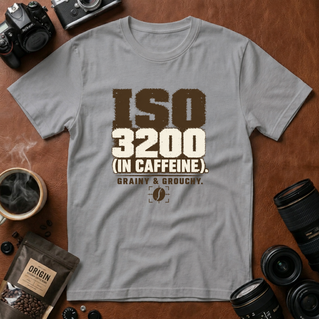ISO 3200 in Caffeine T-Shirt