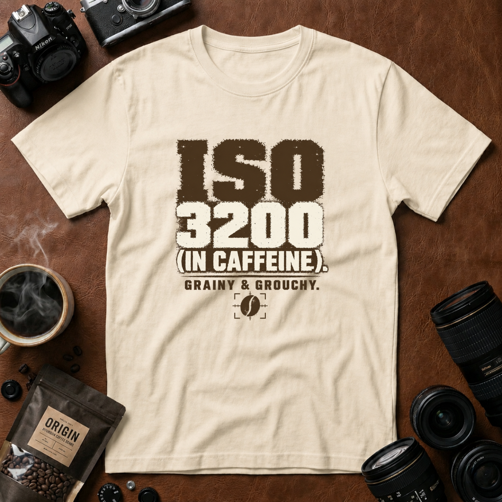 ISO 3200 in Caffeine T-Shirt