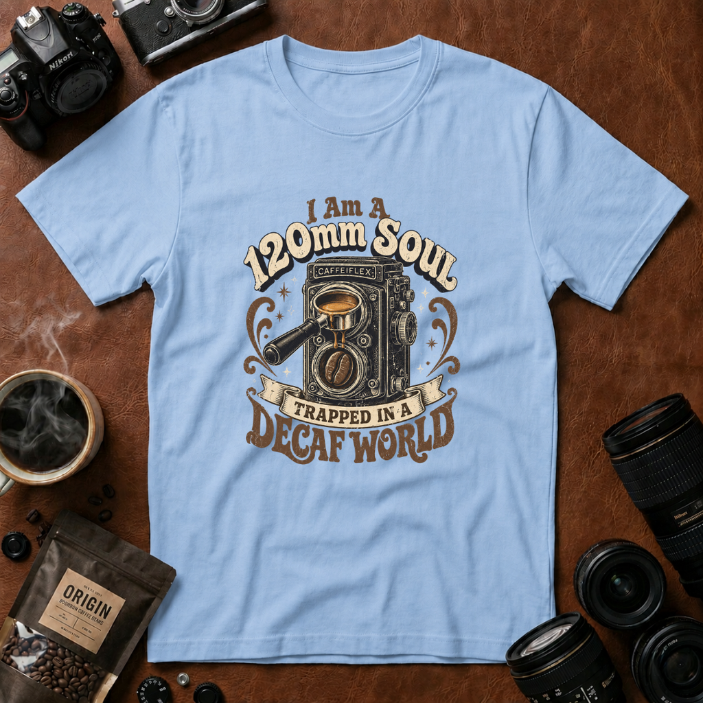 I Am A 120mm Soul Trapped In A Decaf World T-shirt