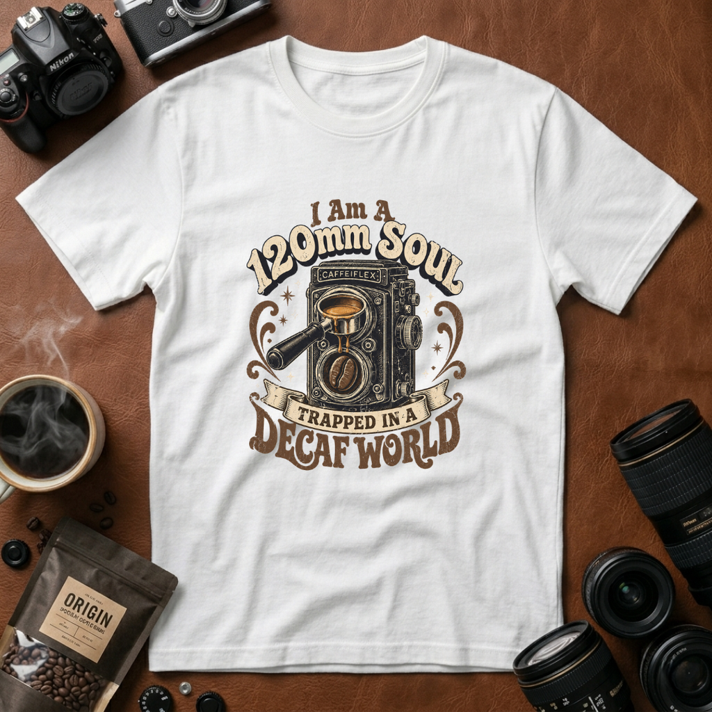 I Am A 120mm Soul Trapped In A Decaf World T-shirt