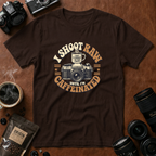 I Shoot Raw Until I'm Caffeinated T-shirt
