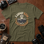 I Shoot Raw Until I'm Caffeinated T-shirt