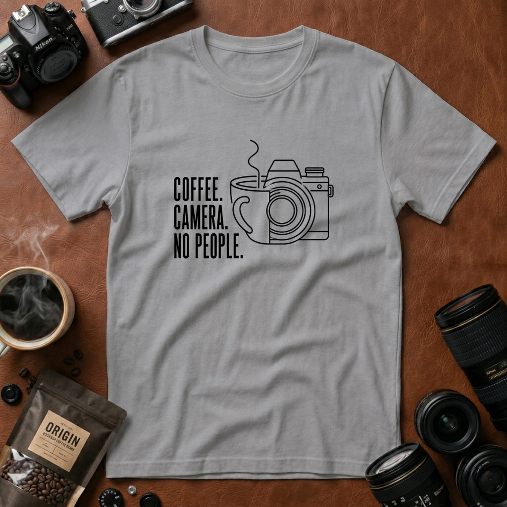 Coffee & Camera Fusion Art T-shirt