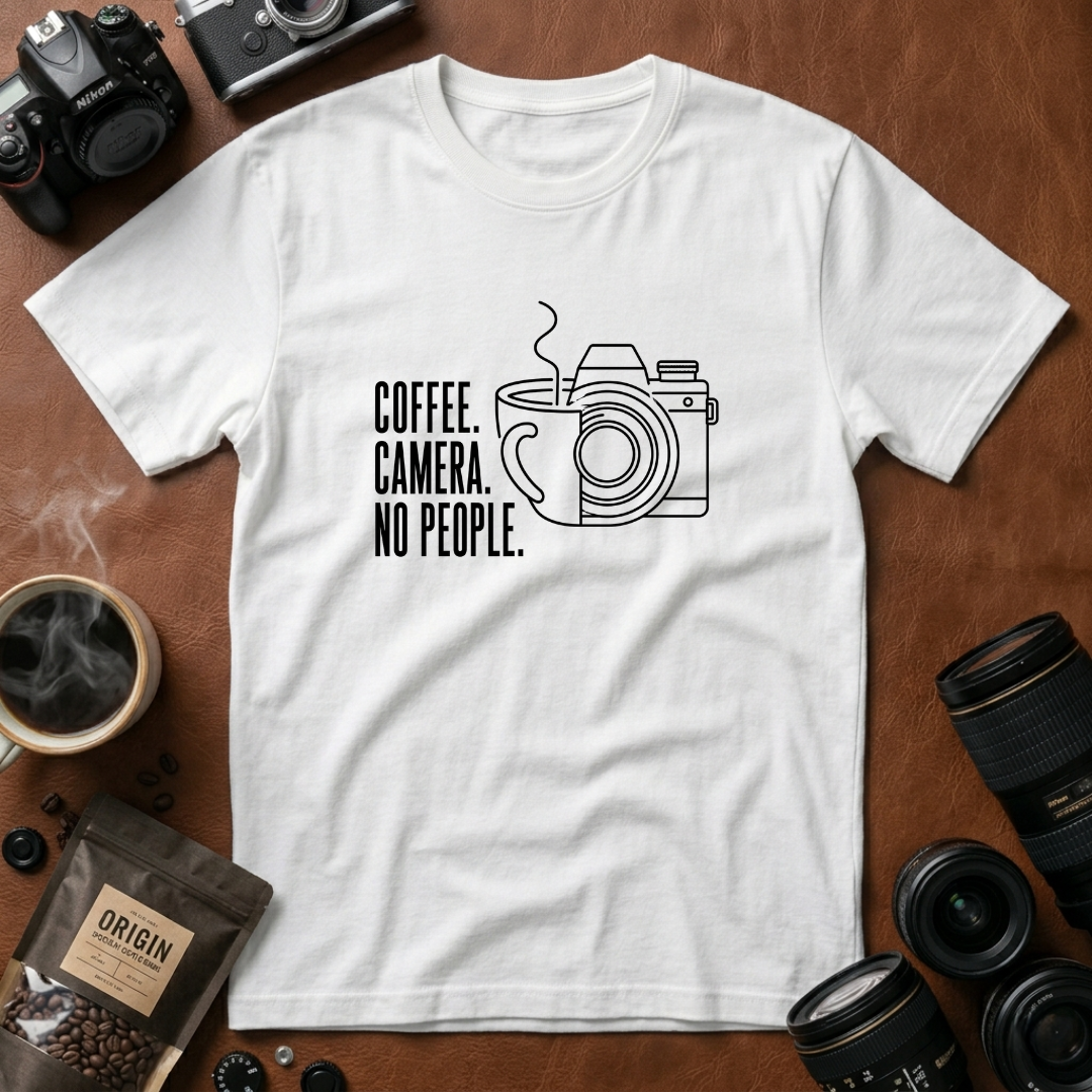 Coffee & Camera Fusion Art T-shirt