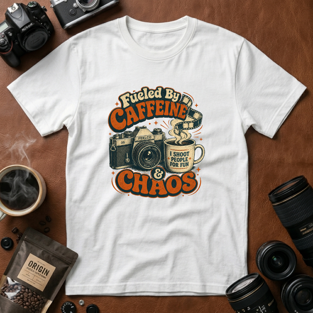 Fueled By Caffeine & Chaos T-Shirt (Variation 1)