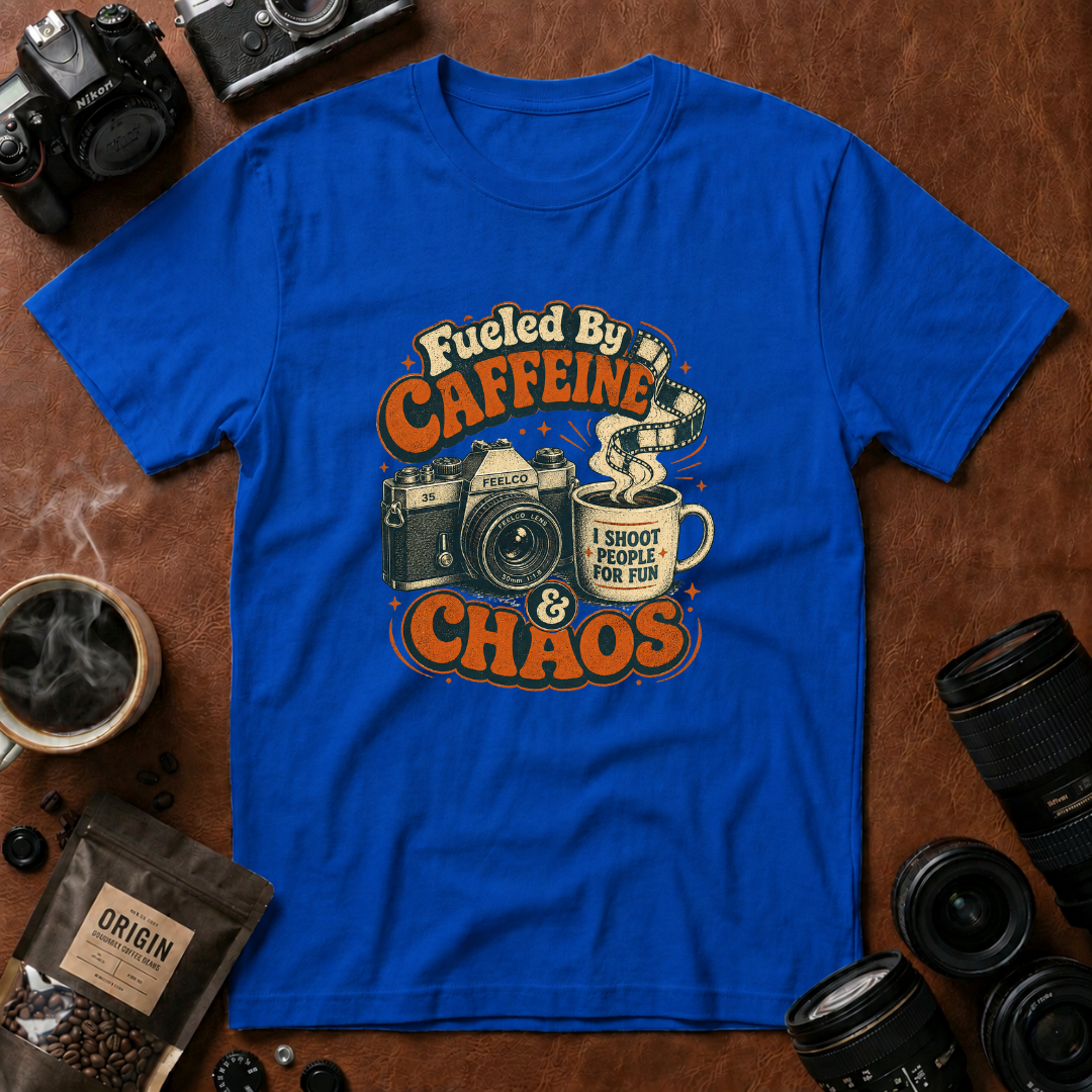 Fueled By Caffeine & Chaos T-Shirt (Variation 1)