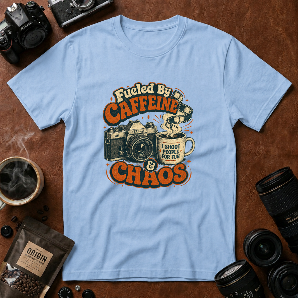Fueled By Caffeine & Chaos T-Shirt (Variation 1)