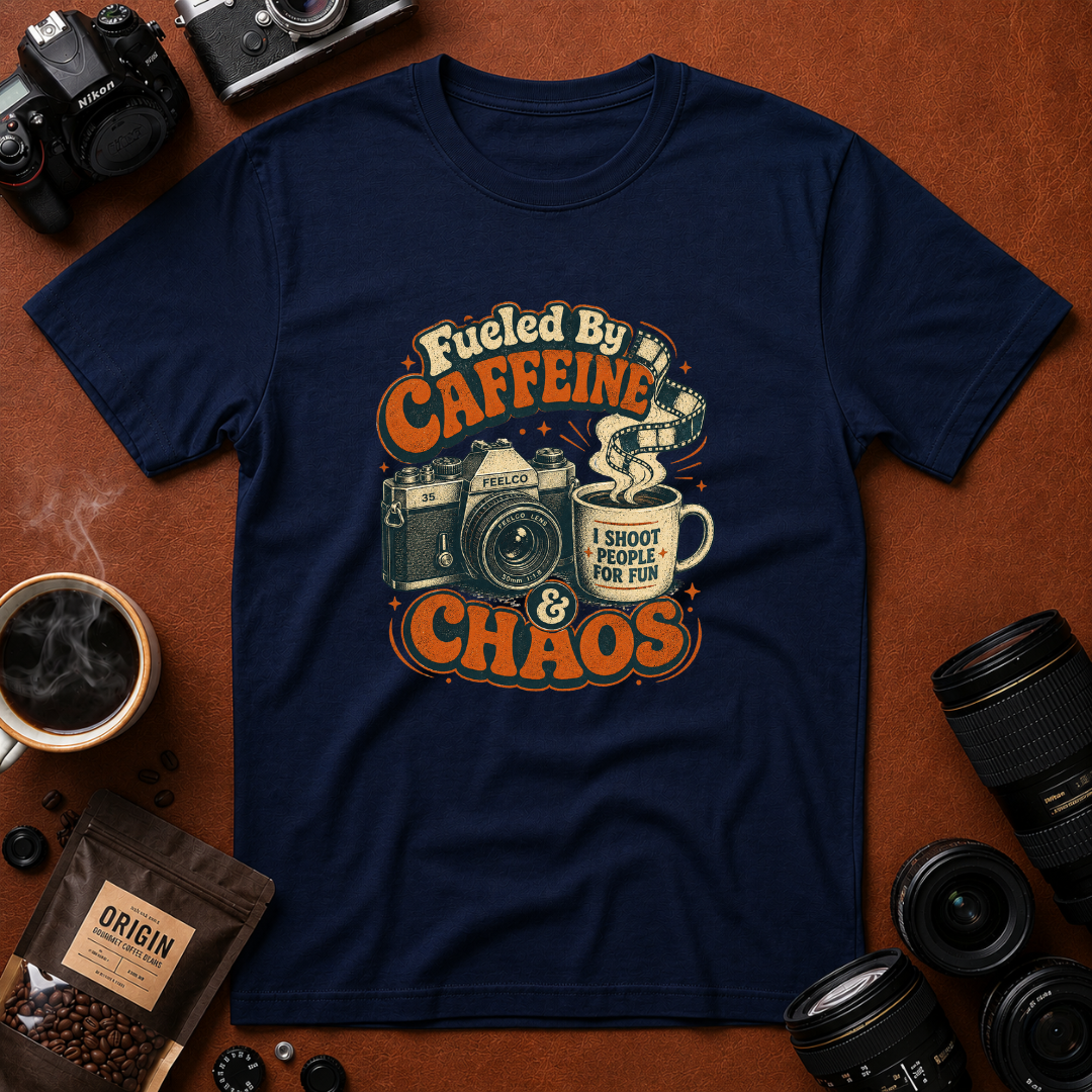 Fueled By Caffeine & Chaos T-Shirt (Variation 1)