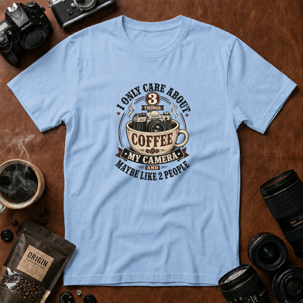 I Only Care About Coffee & Cameras T-Shirt