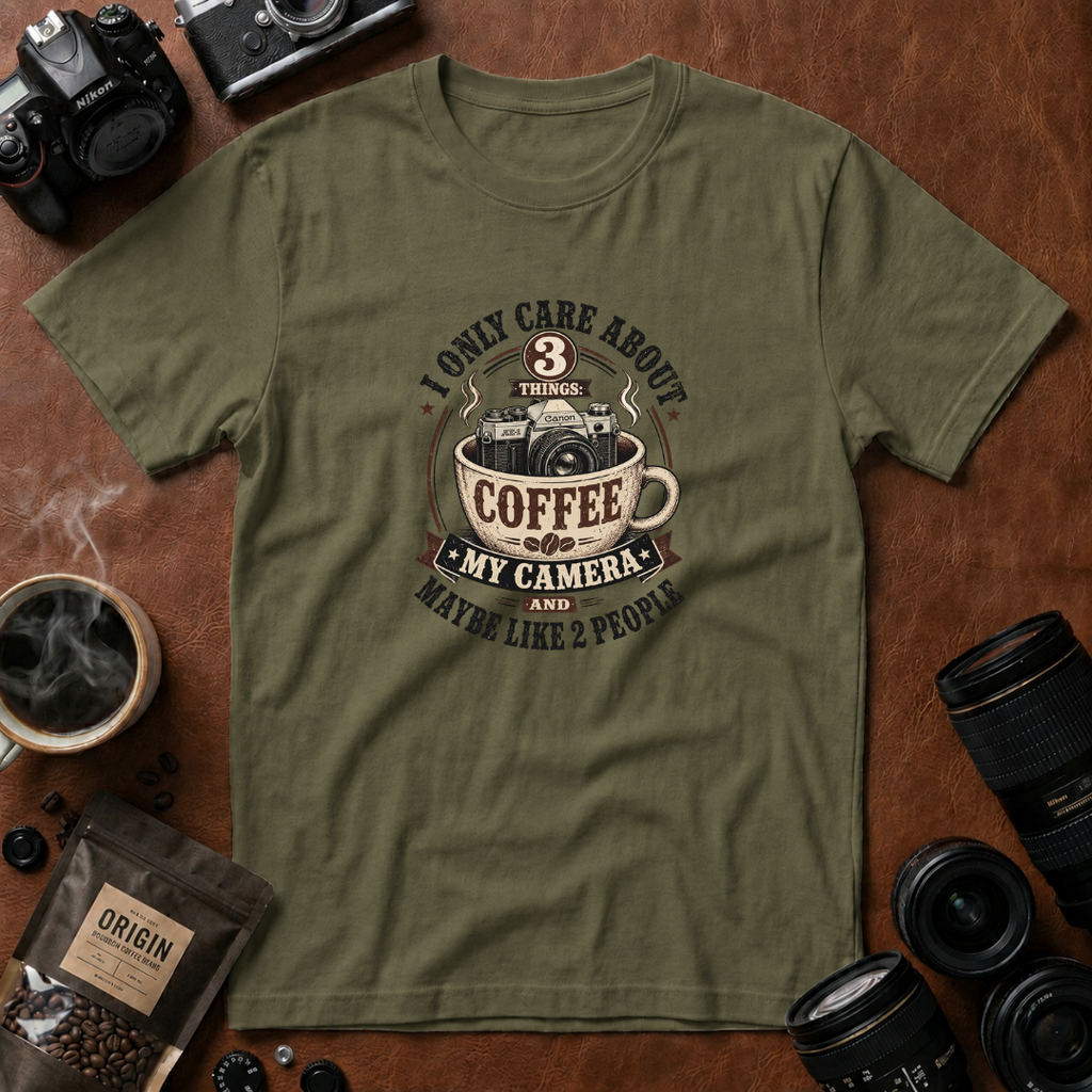 I Only Care About Coffee & Cameras T-Shirt
