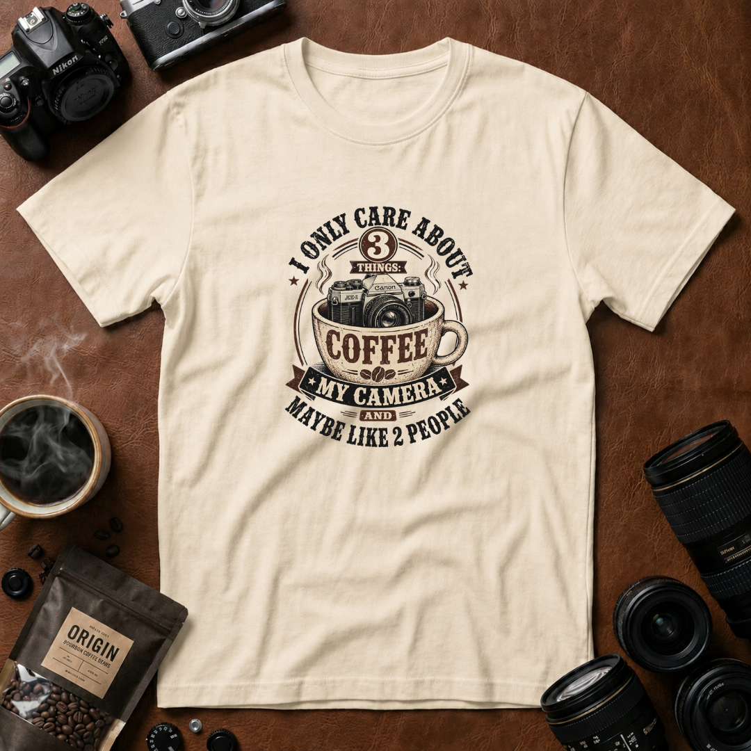 I Only Care About Coffee & Cameras T-Shirt