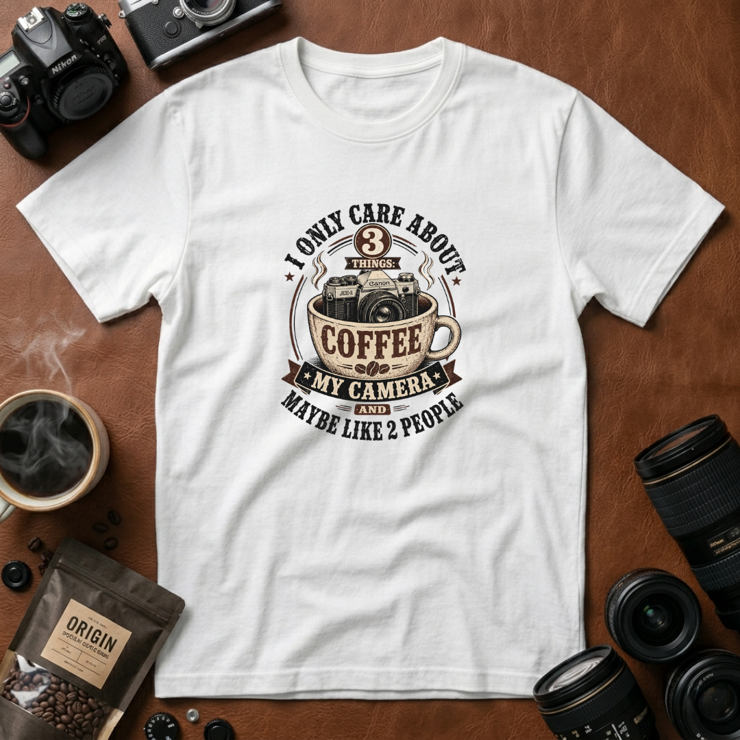 I Only Care About Coffee & Cameras T-Shirt