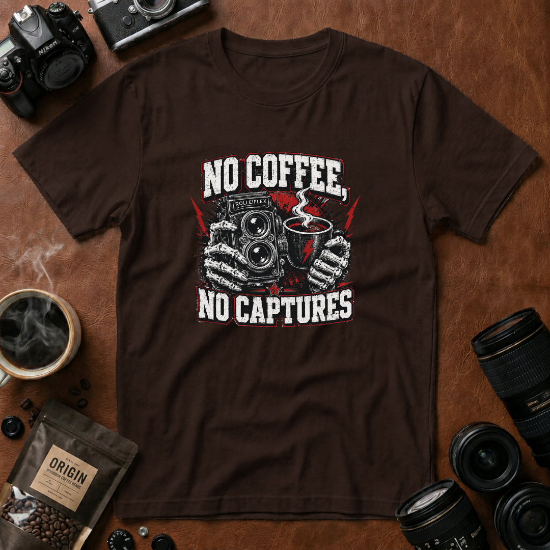 No Coffee, No Captures T-Shirt