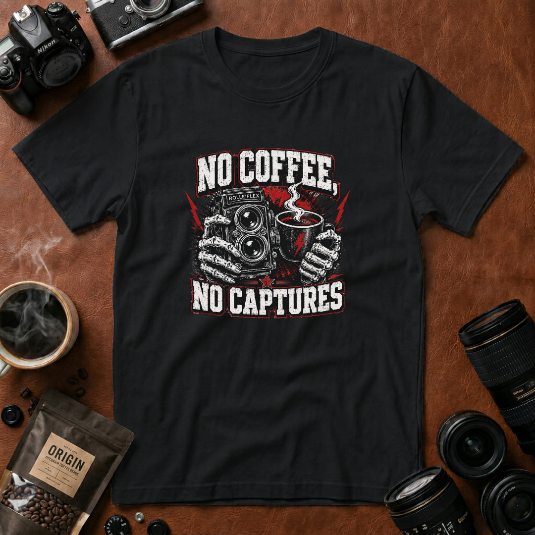 No Coffee, No Captures T-Shirt