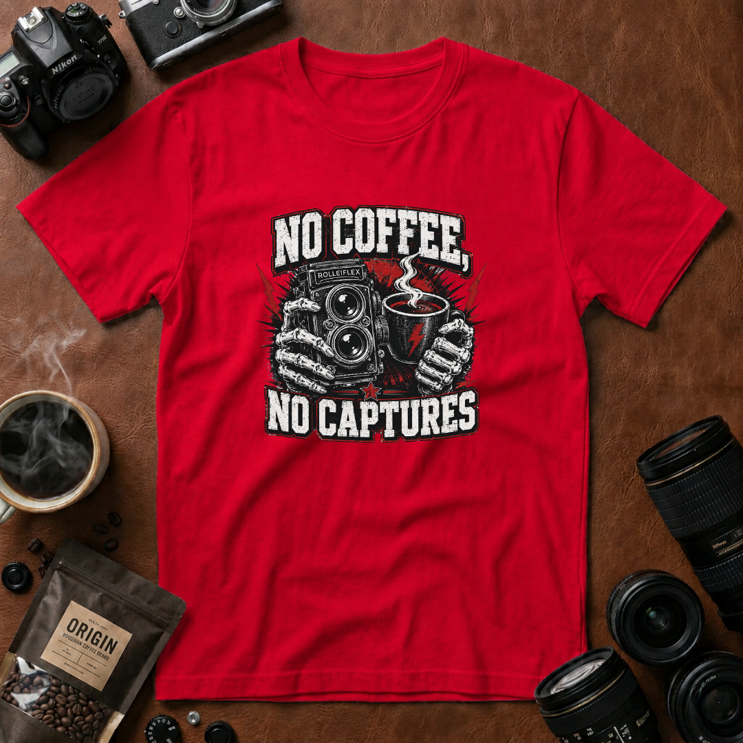 No Coffee, No Captures T-Shirt