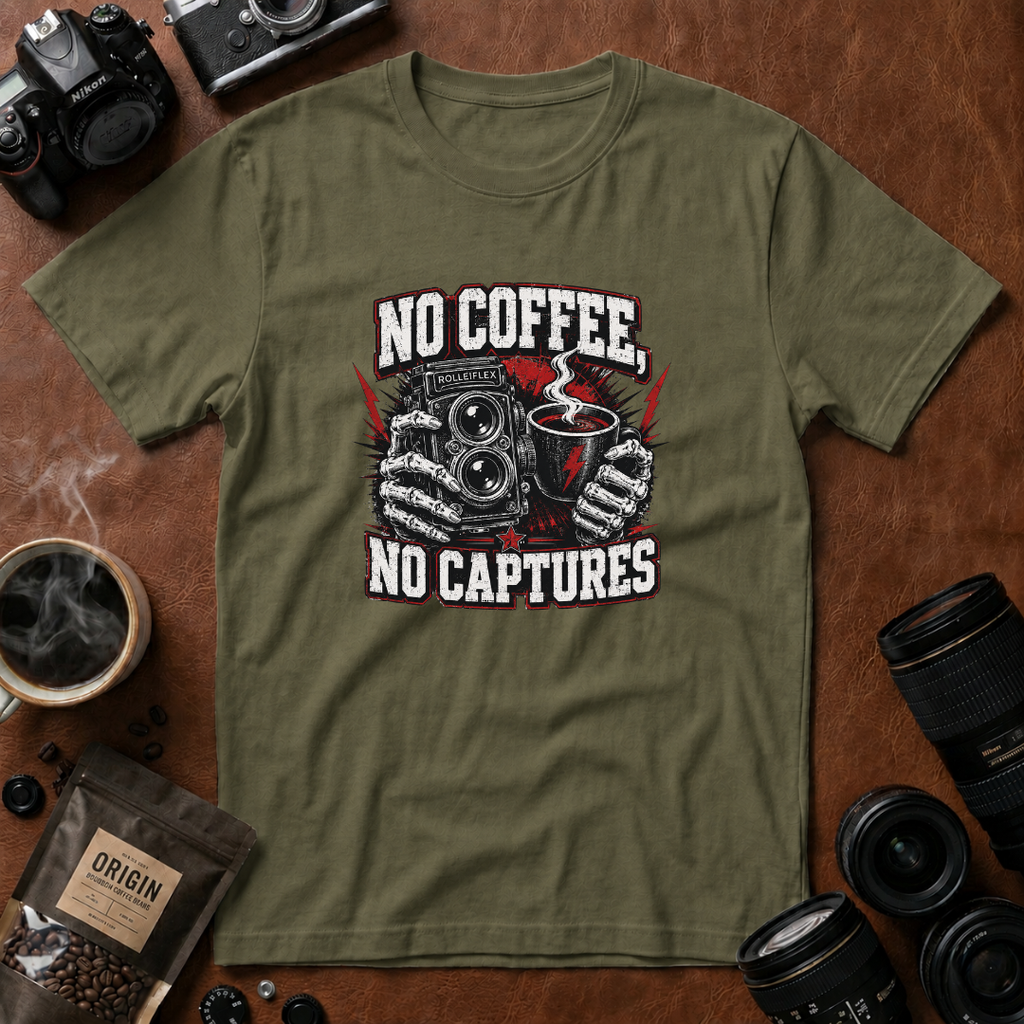 No Coffee, No Captures T-Shirt