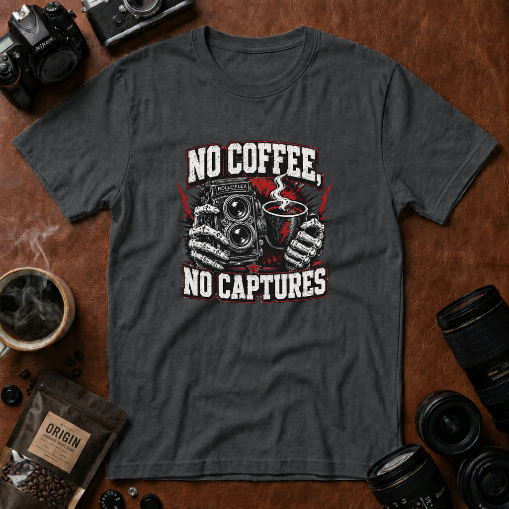 No Coffee, No Captures T-Shirt
